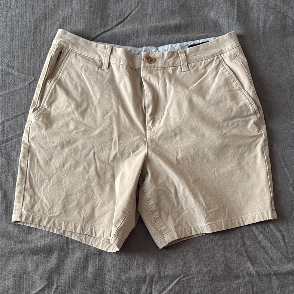 Bonobos Tan Flat Front Shorts Classic Summer Style